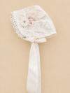 Ropón de bautizo Aitana beige para niña – gorrito