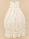 Ropón de bautizo Roberta beige para niña – ropón largo