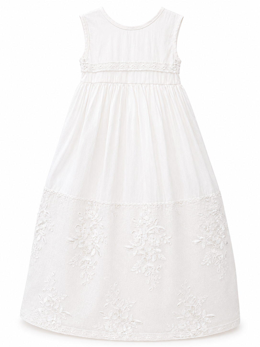 Ropón de bautizo Jazmín M370 blanco para niña – foto 3