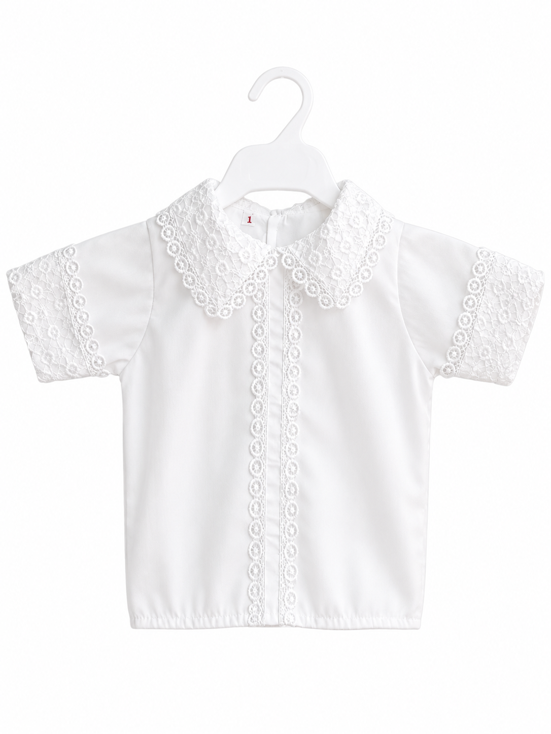 Traje de bautizo Saulo blanco para bebé niño – foto 2